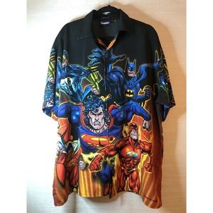 VINTAGE STYLE JUSTICE LEAGUE Dc Comics Shirt XL